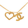Secondhand Chanel CC Gold Plated and Heart Pendant Necklace