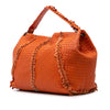 Secondhand Bottega Veneta Large Fringed Trim Nappa Intrecciato Hobo