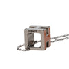 Hermès Palladium Plated Lacquered Cage D H Pendant Necklace Secondhand