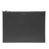 Saint Laurent Leather Zip Clutch Secondhand
