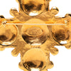 Chanel Gold Plated Lion Logo Cross Brooch Secondhand