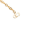 Dior Gold Plated Logo Pendant Necklace Secondhand
