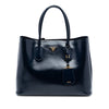 Prada Medium Saffiano Vernice Double Satchel Secondhand