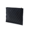 Chanel Large Quilted Stitched Calfskin Zip Pouch Secondhand
