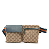 Gucci GG Canvas Web Double Pocket Belt Bag Secondhand