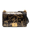 Chanel Medium Croc Embossed Leather Graffiti Cocodile Boy Flap Secondhand