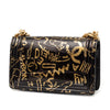 Chanel Medium Croc Embossed Leather Graffiti Cocodile Boy Flap Secondhand