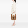 Secondhand Burberry Haymarket Check Coated Canvas and Calfskin Bucket Bag