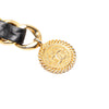 Chanel CC Gold Plated Leather Woven Medallion Chain Belt Secondhand