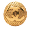 Chanel CC Gold Plated Woven Round Brooch Secondhand