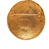Chanel CC Gold Plated Woven Round Brooch Secondhand