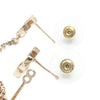Chanel CC Gold Plated Rhinestone Assymetrical Ear Cuff Earrings Secondhand
