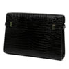 Saint Laurent Medium Shiny Croc Embossed Manhattan Shoulder Bag Secondhand