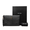 Saint Laurent Chevron Leather Monogram Document Holder Secondhand