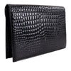 Saint Laurent Croc Embossed Patent Clutch Secondhand