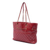 Chanel CC Quilted Calfskin Front Zip Drawstring Chain Tote Secondhand