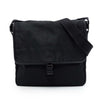 Prada Saffiano Trimmed Tessuto Buckle Messenger Bag Secondhand