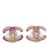 Chanel CC Resin Bullet Back Earrings Secondhand
