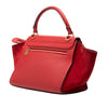 Celine Small Drummed Calfskin and Suede Trapeze Satchel Secondhand