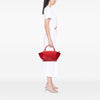Celine Small Drummed Calfskin and Suede Trapeze Satchel Secondhand