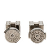 Hermès Palladium Plated Enamel Cage D H Push Back Earrings Secondhand