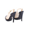 Secondhand Yves Saint Laurent Leather Colorblock Pattern Slingback Pumps