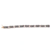Antique Victorian Emerald & Rose-Cut Diamond Floral Link Bracelet