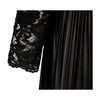 Secondhand Valentino Pleated Leather and Lace Dress - '10s