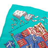 Secondhand Hermès Pavois Green Silk Carré Scarf By Philippe Ledoux