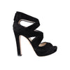 Secondhand Prada Suede Cut Out Open-toe Heels - '10s