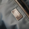 Secondhand Prada Re-Nylon Black and Blue Riveted Tote Bag - '20s