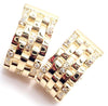 Cartier Maillon Panthere Diamond 5 Row Hoop Yellow Gold Earrings Secondhand