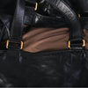 Secondhand Yves Saint Laurent Rive Gauche Black Leather Oversized Tote Bag - '00s