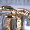 Secondhand Chanel Leather Belt with Crystal-Embellished CC Logo - '20s