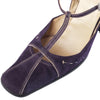 Secondhand Prada Purple Suede T-Strap Pumps – '00s