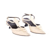 second hand Prada Fall/Winter 2000 Ivory Leather Pointed-Toe Slingback Pumps