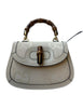 Gucci Vintage Convertible Bamboo Top Handle Bag Leather