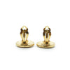 Chanel Lion Crest Shield Round Clip Earrings GP secondhand