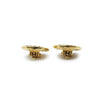 Chanel Lion Crest Shield Round Clip Earrings GP secondhand