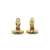 Chanel Lion Crest Shield Round Clip Earrings GP secondhand