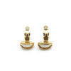 Chanel Artificial Pearl Logo Clip Earrings secondhand