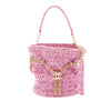 Chanel CHANEL Matelasse Drawstring Bucket Bag 2WAY Shoulder Bag Fabric Pink Used Women Secondhand