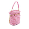 Chanel CHANEL Matelasse Drawstring Bucket Bag 2WAY Shoulder Bag Fabric Pink Used Women Secondhand