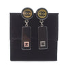 Chanel CC Logo Bicolor Pendant Earrings secondhand