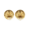 Chanel Coco Mark Round Clip Earrings GP secondhand
