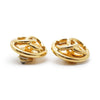 Chanel CC Logo Round Clip-On Earrings GP secondhand