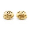 Chanel CC Logo Round Clip-On Earrings GP secondhand