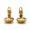Chanel CC Logo Round Clip-On Earrings GP secondhand