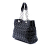 Dior Large Patent Cannage Lady Dior Soft Shopping Tote Secondhand