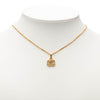 Chanel CC Gold Plated Strass Pendant Necklace Secondhand
